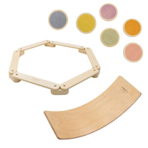 Viletto Balance Play Bundle – Wooden Board & Beam Set for Kids’ Coordination & Fun