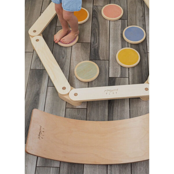 Viletto Balance Play Bundle – Wooden Board & Beam Set for Kids’ Coordination & Fun - Image 11