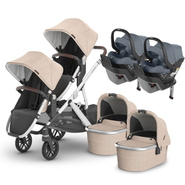 Viletto Twin Stroller with Infant Car Seat – All-in-One Travel System for Newborns & Toddlers - Image 9