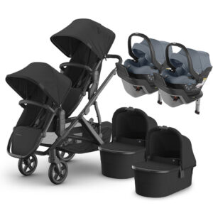 Viletto Twin Stroller with Infant Car Seat – All-in-One Travel System for Newborns & Toddlers