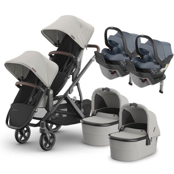 Viletto Twin Stroller with Infant Car Seat – All-in-One Travel System for Newborns & Toddlers - Image 25